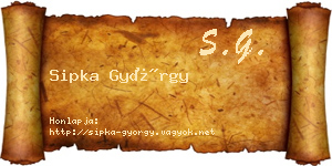 Sipka György névjegykártya