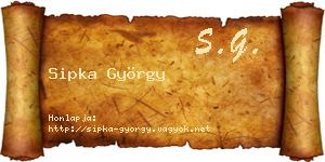 Sipka György névjegykártya