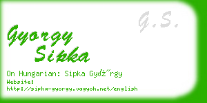 gyorgy sipka business card